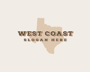 Texas State Map logo design