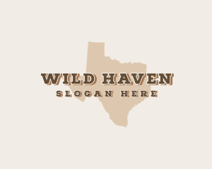 Texas State Map logo design