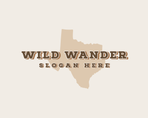 Texas State Map logo design