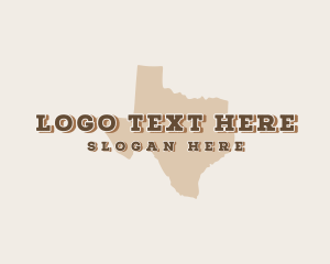 Usa - Texas State Map logo design