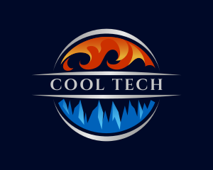 Fridge - Fire Ice Thermostat Ventilation logo design