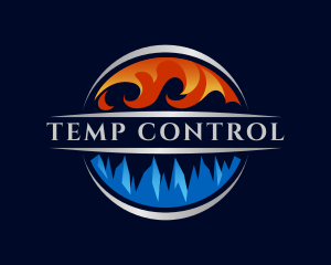 Thermostat - Fire Ice Thermostat Ventilation logo design