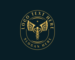 Wings - Hospital Medical Caduceus logo design