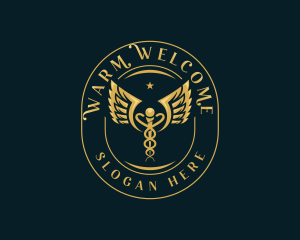 Hospital Medical Caduceus logo design