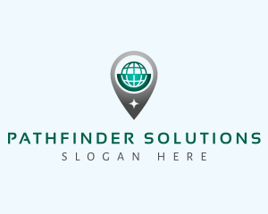Navigate - Globe Location Pin logo design