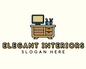 Furniture TV Cabinet logo design