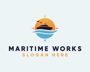 Ship Compass Globe Travel  logo design