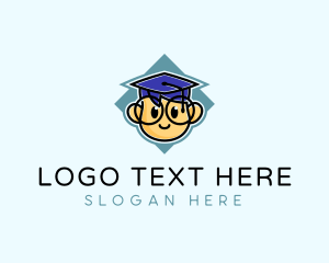 Teacher - Genius Graduate Student logo design