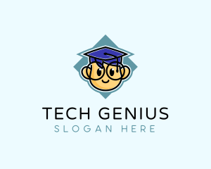 Genius Graduate Preschool Student  logo design