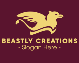 Creature - Yellow Griffin Creature logo design