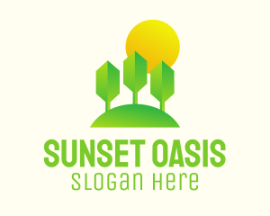 Eco Park Sunset logo design