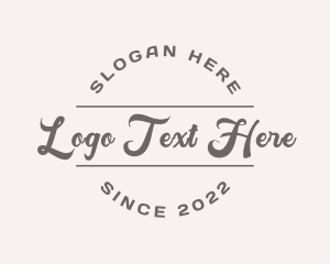 Round - Fancy Cursive Business logo design