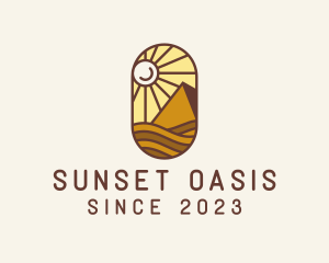 Desert Pyramid Sunshine logo design