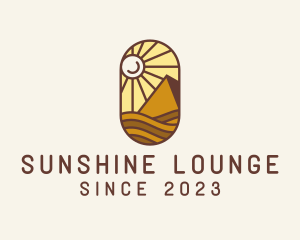 Desert Pyramid Sunshine logo design