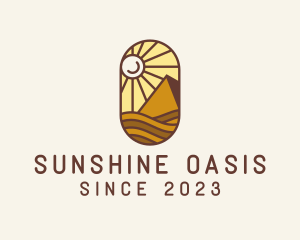 Desert Pyramid Sunshine logo design