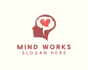 Mental Wellness Heart logo design