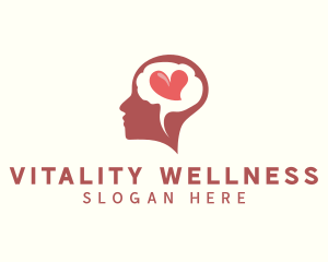 Mental Wellness Heart logo design