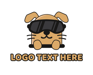 Cartoon - Puppy VR Gaming logo design