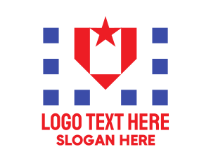 National - Patrioric Star Badge logo design