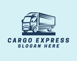 Blue Haulage Truck  logo design