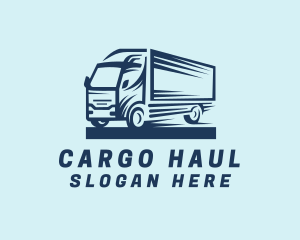 Blue Haulage Truck  logo design