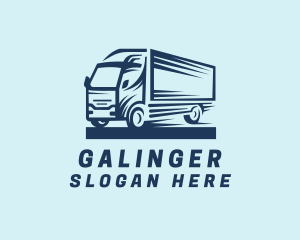 Freight - Blue Haulage Truck logo design