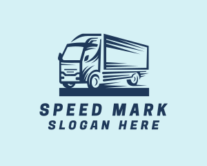 Blue Haulage Truck  logo design