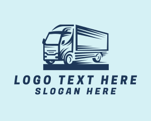 Logistics - Blue Haulage Truck logo design