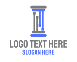 Telecommunication - Law Column Technology logo design