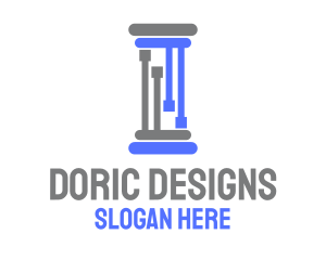 Doric - Law Column Technology logo design