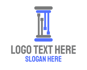 High Tech - Law Column Technology logo design
