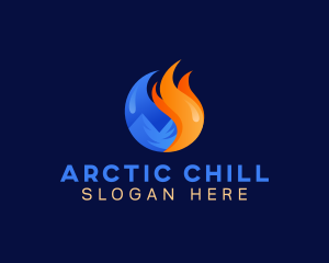 Cold - Cold Fire Heating logo design