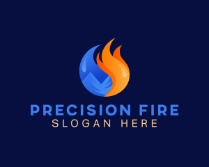 Cold Fire Heating logo design