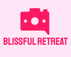 Social Media - Pink Camera Chat logo design
