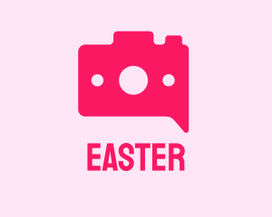 Film Camera - Pink Camera Chat logo design