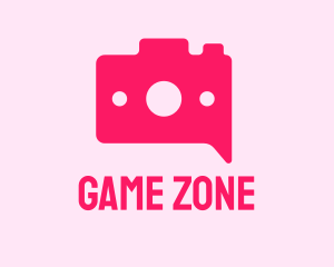Messaging App - Pink Camera Chat logo design