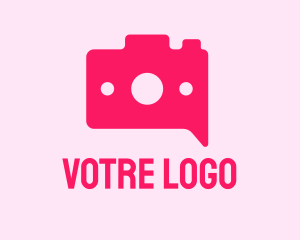 Image - Pink Camera Chat logo design