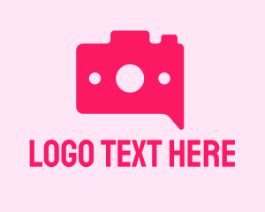 Forum - Pink Camera Chat logo design