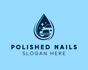 Water Droplet Car Wash logo design