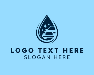 Water Drop - Water Droplet Car Wash logo design