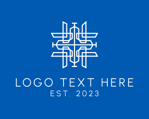 Priest - Religious Minimalist Cross logo design