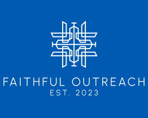 Evangelize - Religious Minimalist Cross logo design