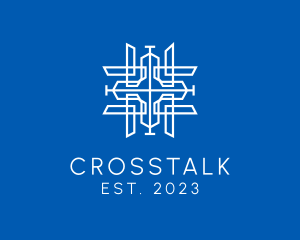 White - Religious Minimalist Cross logo design