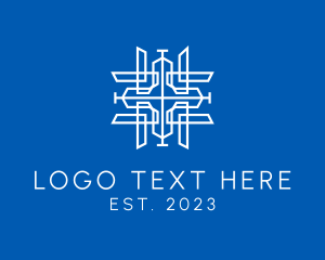 Church - Religious Minimalist Cross logo design