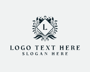 Lifestyle - Diamond Floral  Wreath Spa logo design