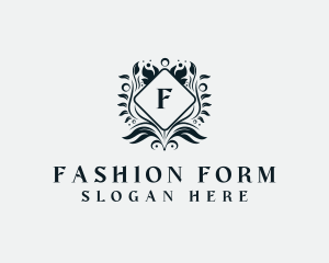 Diamond Floral  Wreath Spa logo design