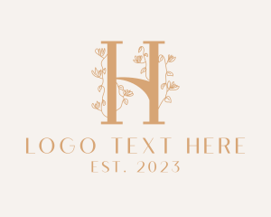 Vinery - Flower Vine Letter H logo design