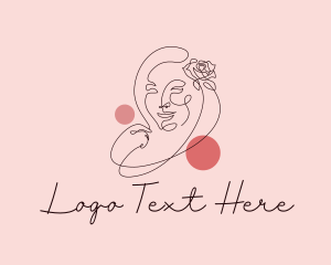 Facial - Flower Beauty Cosmetics logo design
