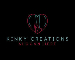 Kinky - Kinky Love Stilettos logo design