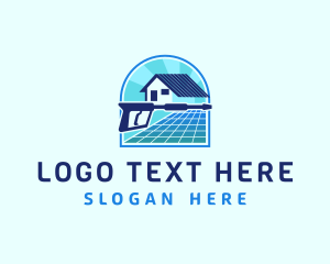 Cleaning - House Tiles Pressure Washer logo design
